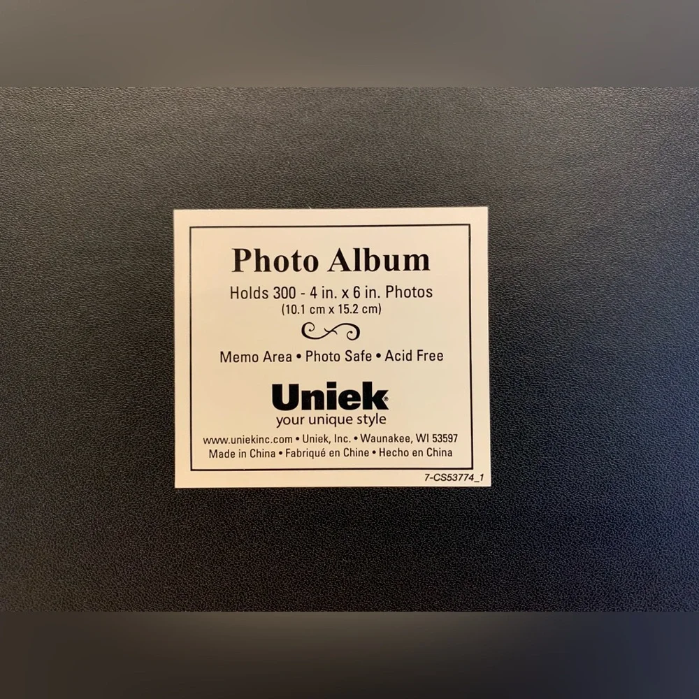 Black Faux Leather Photo Album, Holds 300 4x6 Photos - Picture 6 of 6